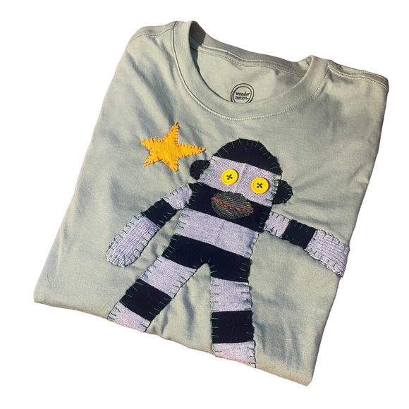 Hand-sewn Sock Monkey T-shirt - Picture 2 of 3